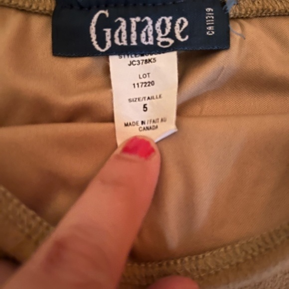 Vintage lined garage skirt size 5. tan with design. made in canada - Picture 4 of 5